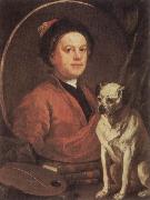 HOGARTH, William The Painter and his Pug Sweden oil painting artist